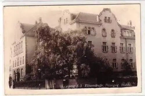 56688 Foto Ak Leipzig Elisenstrasse pädagogisches Institut um 1930