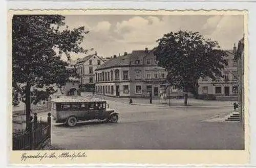 46637 Ak Eppendorf Albertplatz mit Autobus um 1930