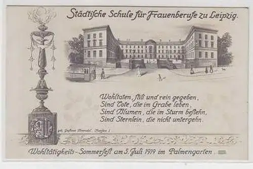 48146 Ak Leipzig Städt. Schule für Frauenberufe 1919