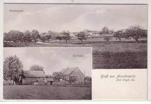 44497 Ak Gruß aus Auschkowitz Gasthaus um 1910