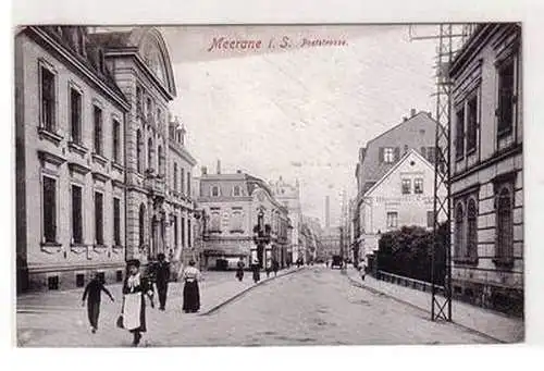 39748 Ak Meerane in Sachsen Poststrasse 1913