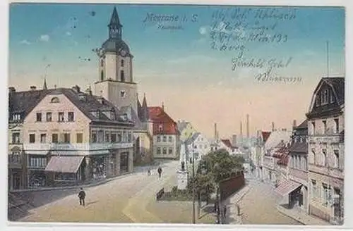 57209 Feldpost Ak Meerane in Sachsen Neumarkt 1917