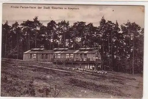 54741 Ak Kinder Ferien Heim der Stadt Glauchau im Rümpfwald um 1920