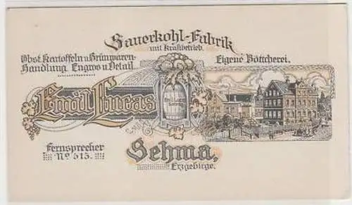 43388 Reklame Karte Sehma Sauerkohl Fabrik um 1920