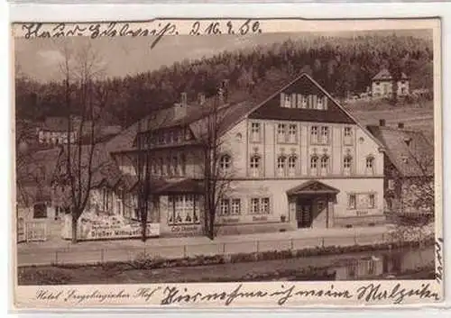 08711 Ak Radiumbad Oberschlema Hotel Erzgebirgischer Hof um 1930