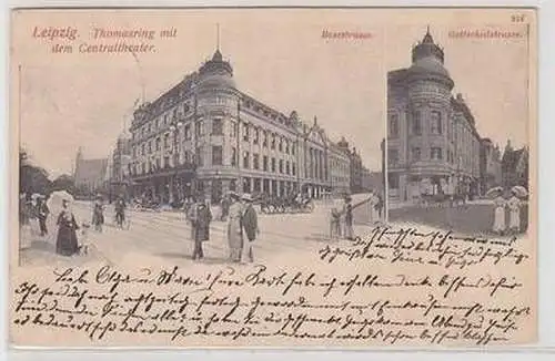 56151 Mehrbild Ak Leipzig Bosestrasse und Gottschedstrasse 1904