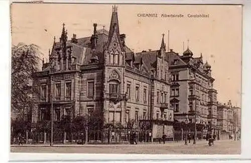 42981 Ak Chemnitz Albertstraße Carolahotel 1921