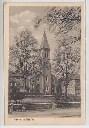 50257 Ak Kirche in Niesky um 1920