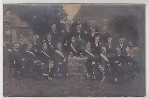 50728 Studentika Foto Ak Pfeifenclub "Flora" Falkenberg 1894