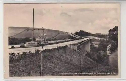 49336 Ak Autobahnbrücke Frankenhausen Crimmitschau um1940