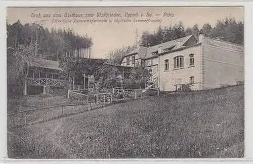 52863 Feldpost Ak Gruß aus dem Gasthaus zum Waldfrieden Oppach 1916