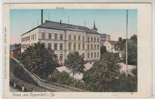 46647 Ak Gruss aus Eppendorf in Sachsen Schule um 1910