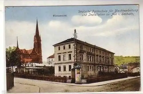 56821 Ak Aue Deutsche Fachschule für Blechbearbeitung 1927