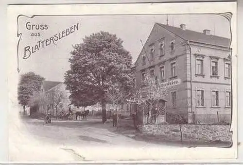 56560 Ak Gruß aus Blattersleben Gasthof 1916