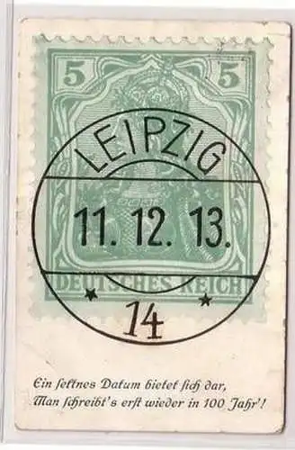 49695 Ak Leipzig Stempel Kuriosum 11.12.1913