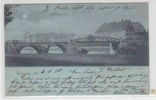 49036 Ak Grimma Muldenbrücke 1898