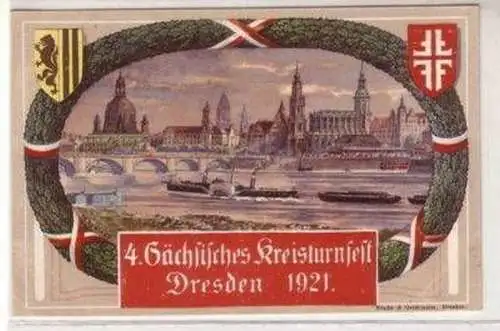 36135 Ak 4. Sächsisches Kreisturnfest Dresden 1921