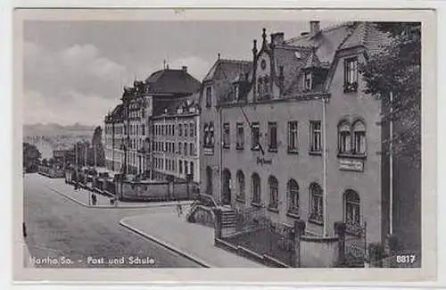 51049 Ak Hartha in Sachsen Post und Schule 1954