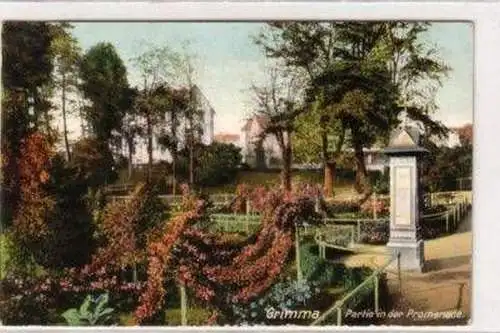 46394 Ak Grimma Partie in der Promenade 1916