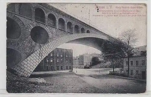 37335 Ak Plauen im Vogtland König Friedrich August Brücke um 1910