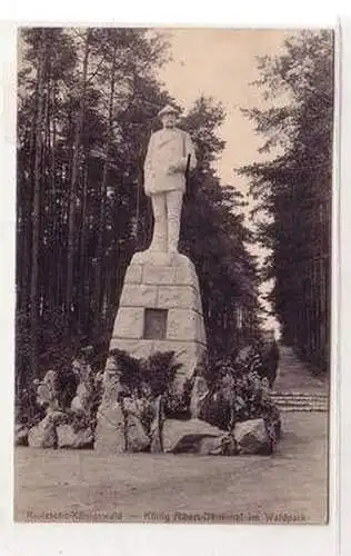 57117 Ak Klotzsche Königswald König Albert Denkmal im Waldpark 1909