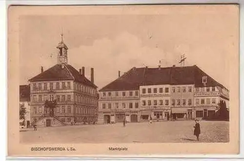 52526 Ak Bischofswerda in Sachsen Marktplatz 1911