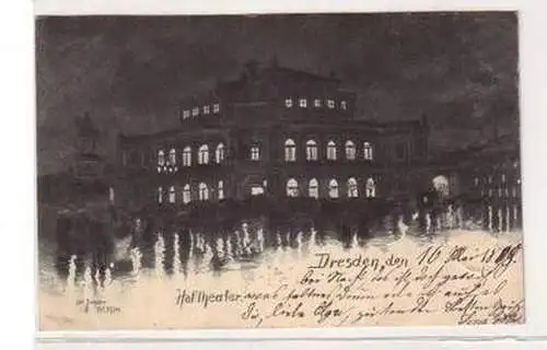 58307 Künstler Ak Dresden Hoftheater 1898