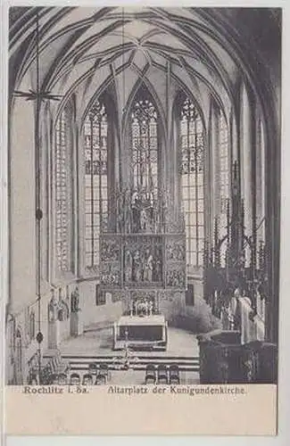 07131 Ak Rochlitz Altarplatz der Kunigundenkirche um 1910