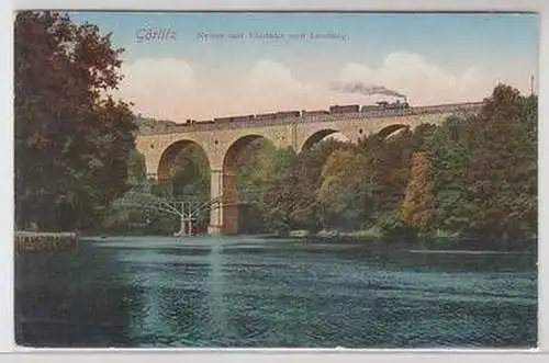 54716 Feldpost Ak Görlitz Neisse mit Viadukt und Laufsteg 1916