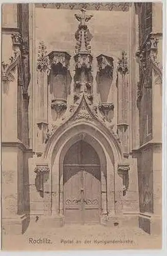 00946 Ak Rochlitz Portal an der Kunigundenkirche um 1910