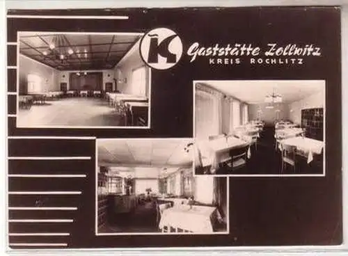 52963 Mehrbild Ak Gaststätte Zollwitz Kreis Rochlitz 1963