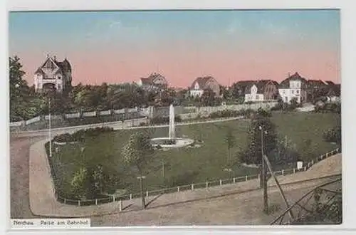 52577 Ak Nerchau Partie am Bahnhof um 1910