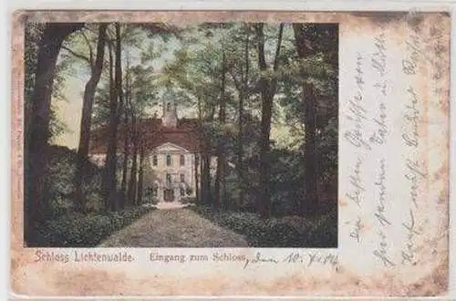 48848 Ak Schloss Lichtenwalde Eingang 1904