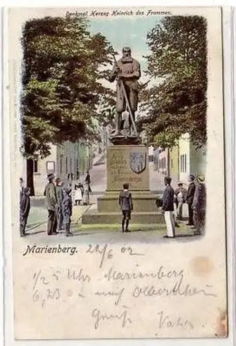 43013 Ak Marienberg Denkmal Herzog Heinrich des Frommen