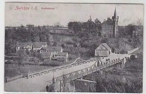 36195 Ak Zwickau in Sachsen Paradiesbrücke um 1925