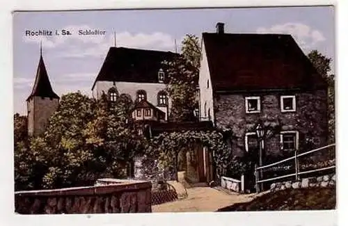 26878 Ak Rochlitz in Sachsen Schloßtor um 1919