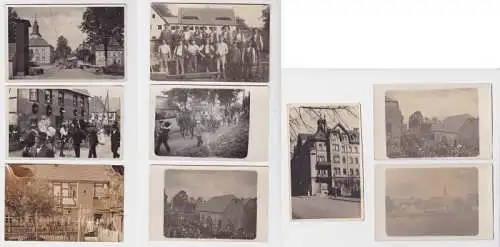 68266/9 Foto Postkarten Ortsansichten Gahlenz bei Oederan um 1920