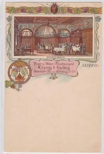 87027 AK Bier & Wein-Restaurant Kitzing & Helbig Leipzig - Sportzimmer 1899