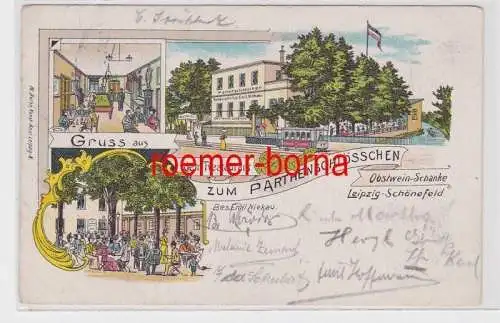 87314 Ak Lithographie Gruß aus dem Restaurant 'Zum Parthenschlösschen ' 1903