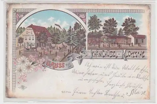 68562 Ak Lithographie Gruß aus Schänkhübel Klotzsche 1898