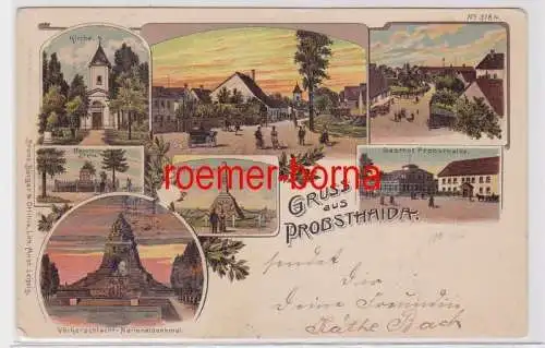 87397 Ak Lithographie Gruss aus Probstheida Ortsansichten 1902