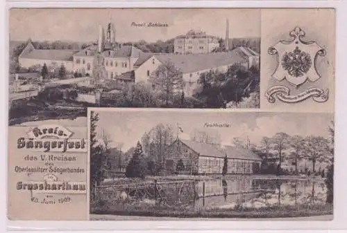 69592 Mehrbild Ak Kreis Sängerfest des V. Kreises Großharthau 1909