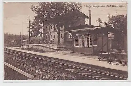 65414 Ak Bahnhof Langenbernsdorf (Bauernsteig) 1928