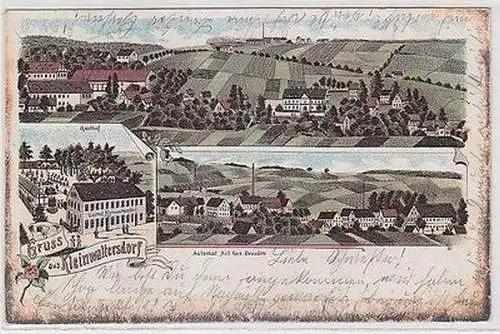 62533 Ak Lithographie Gruß aus Kleinwaltersdorf 1901