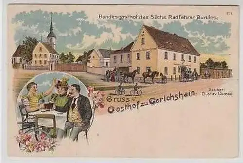 42460 Ak Lithografie Gruss aus Gasthof Gerichshain 1910