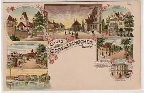 42283 Ak Lithografie Gruss aus Grosszschocher um 1910