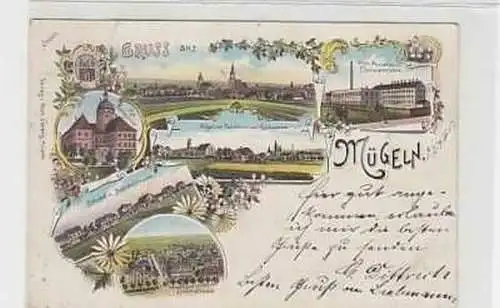 37998 Ak Lithographie Gruß aus Mügeln 1901