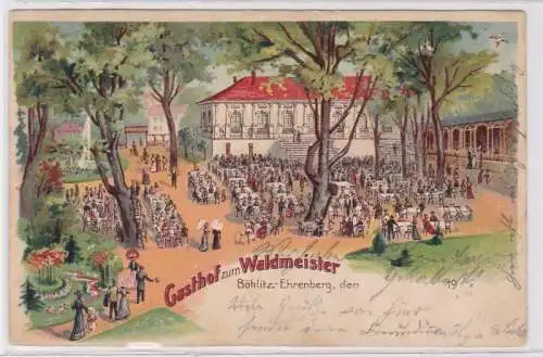 86434 AK Gasthof zum Waldmeister Böhlitz-Ehrenberg - Garten Etablissement 1903