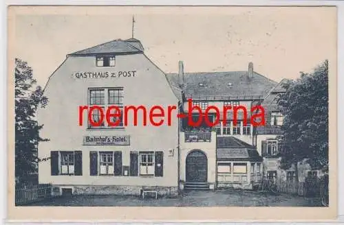 81418 Ak Auerbach im Erzgebirge Bahnhofs Hotel 1941