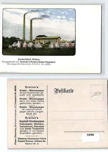 73764 Ak Zuckerfabrik Döbeln um 1920